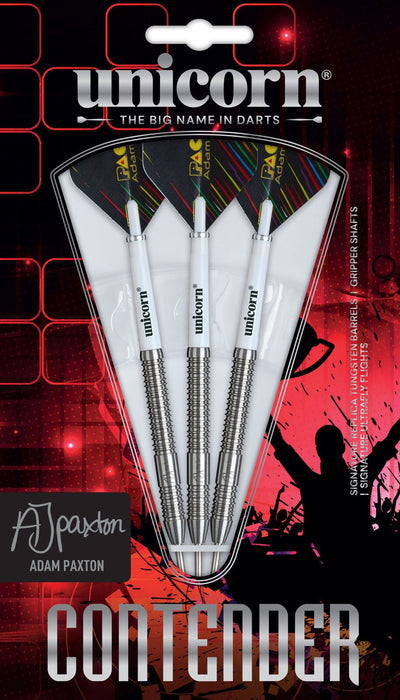 Unicorn Darts Adam Paxton 90% Tungsten Steel Tip Darts 23g Contender Set