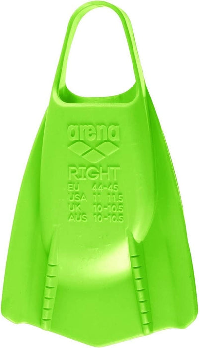 Arena Powerfin Pro Flippers Underwater Swimming Fins Leg Kick Training Acid LimeArena