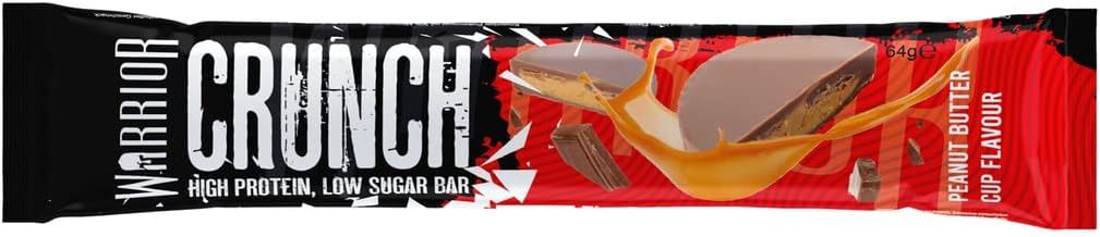 Warrior Crunch Bars High Protein Low Carbs Muscle Building Gym Training 12 x 64g