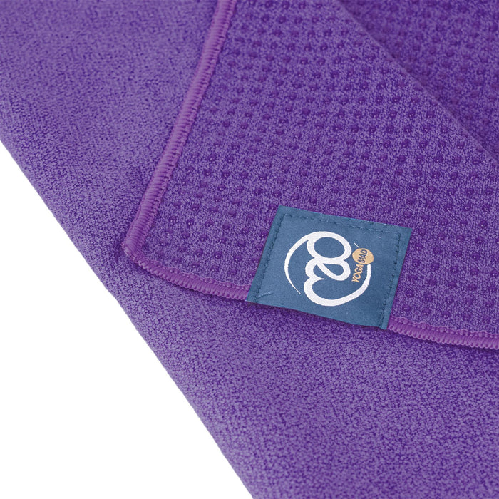 Fitness Mad Grip Dot Hot Yoga Pilates Towel - Purple