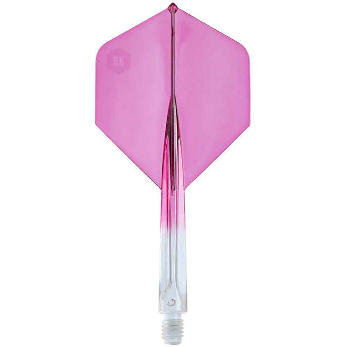 Unicorn Darts Forge Integrated Two-Tone Long Flight & Shaft – Clear & Pink