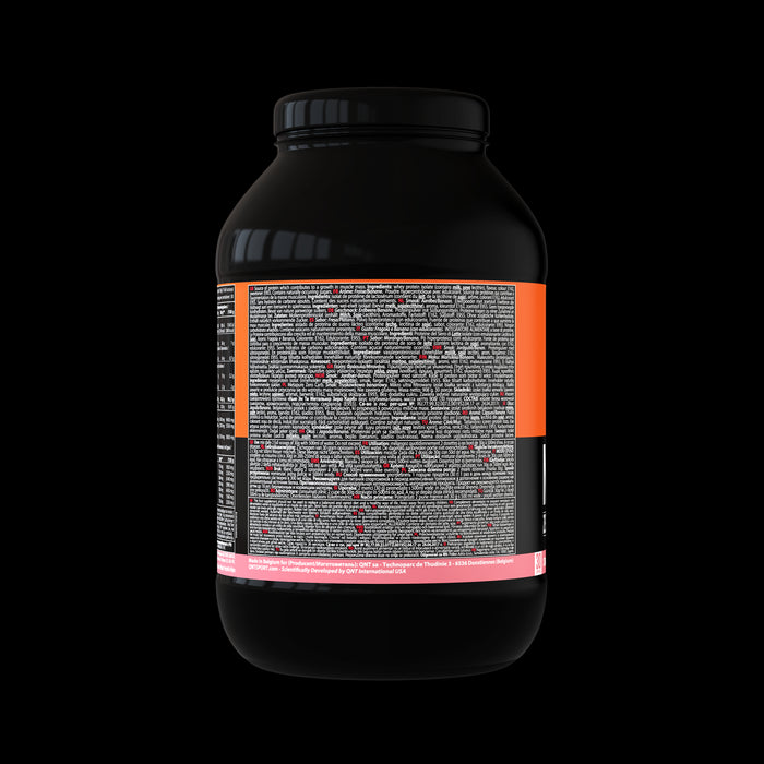 QNT Metpaure Zero Carb Fat Free Whey Protein Isolate Powder (Strawberry Banana) 908g