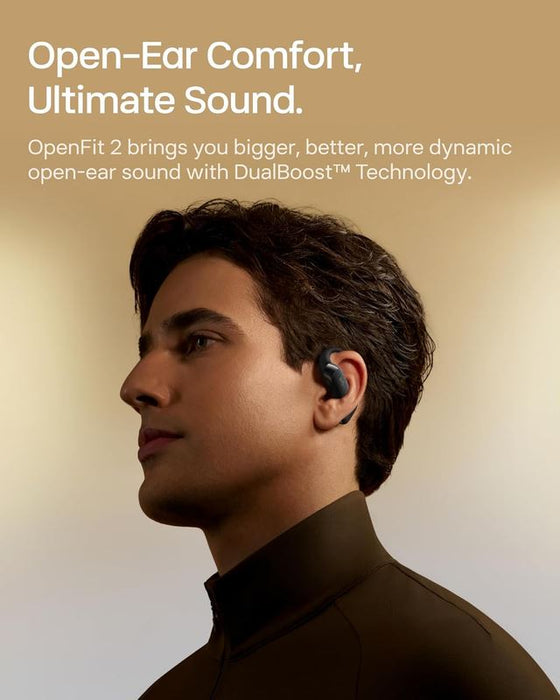 Shokz OpenFit 2 Black Open Ear Headphones Earphones