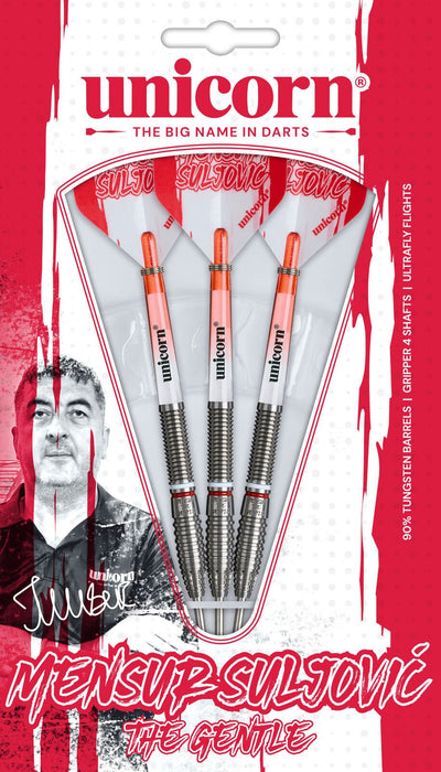 Unicorn Darts Mensur Suljovic 95% Tungsten Steel Tip Darts Precision Set