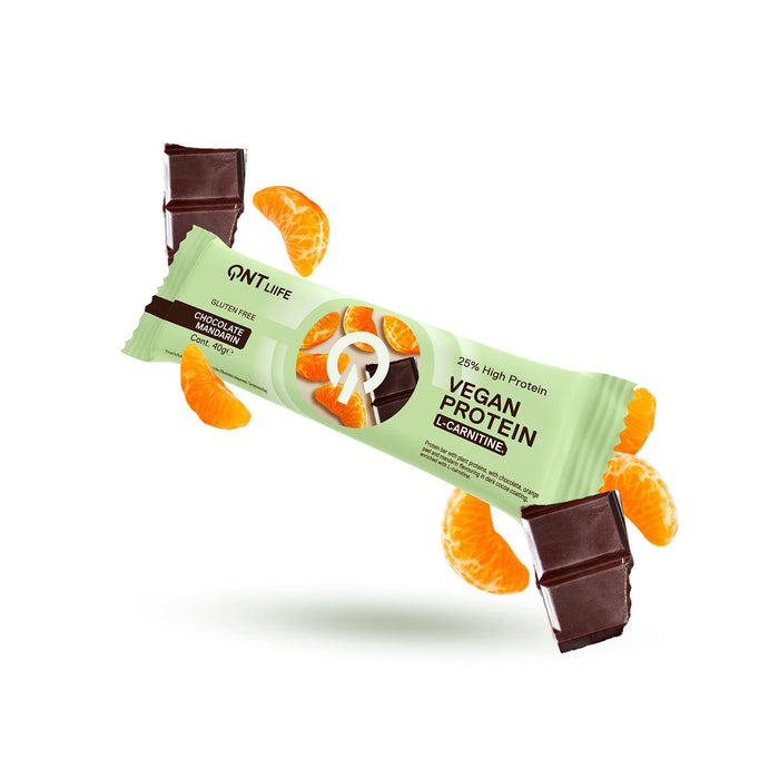 QNT Vegan Protein Bar 25% + L-Carnitine Chocolate Mandarin