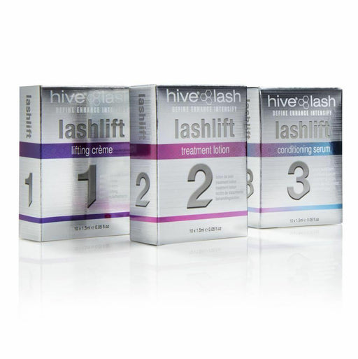 Hive Of Beauty Lashlift 1, 2 or 3 Eyelash Dual Treatment Sachets 10 x1.5ml EachHive