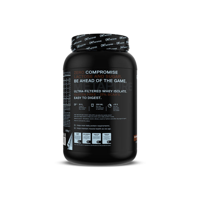 QNT Metapure Whey Isolate Zero Protein Powder 908g - Chocolate