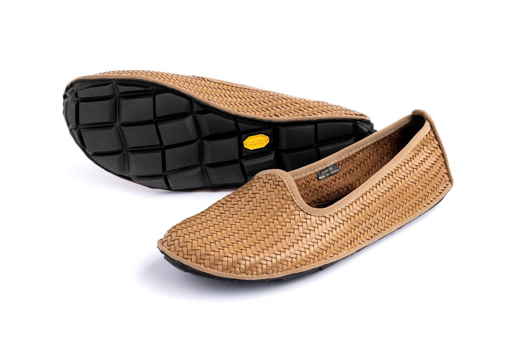 Vibram One Quarter MOC Ladies Minimalist Shoes Braided Leather FootwearFITNESS360