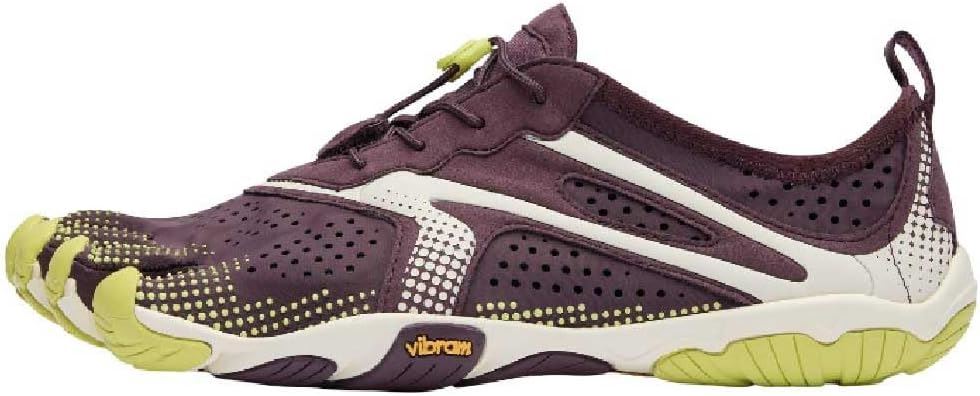 Vibram FiveFingers V‑Run Mens Barefoot Athletic Shoes – Fig/Ivory/Green