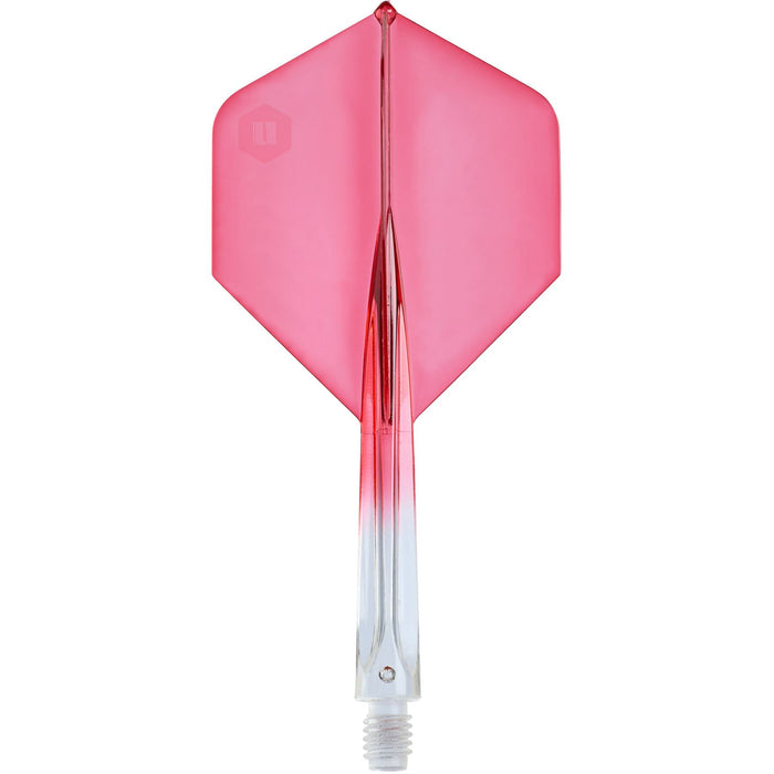 Unicorn Darts Forge Integrated Two-Tone Flight & Shaft – Clear & Red