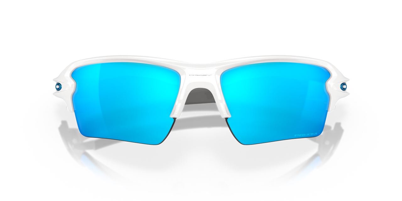 Oakley Flak 2.0 XL Sunglasses Prizm Sapphire Lenses Polished White Sports FrameOakley