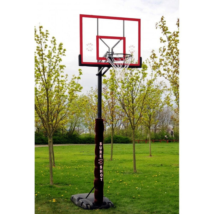 Sure Shot Basketball Quick Portable Unit With Acrylic Backboard And Pole Padding