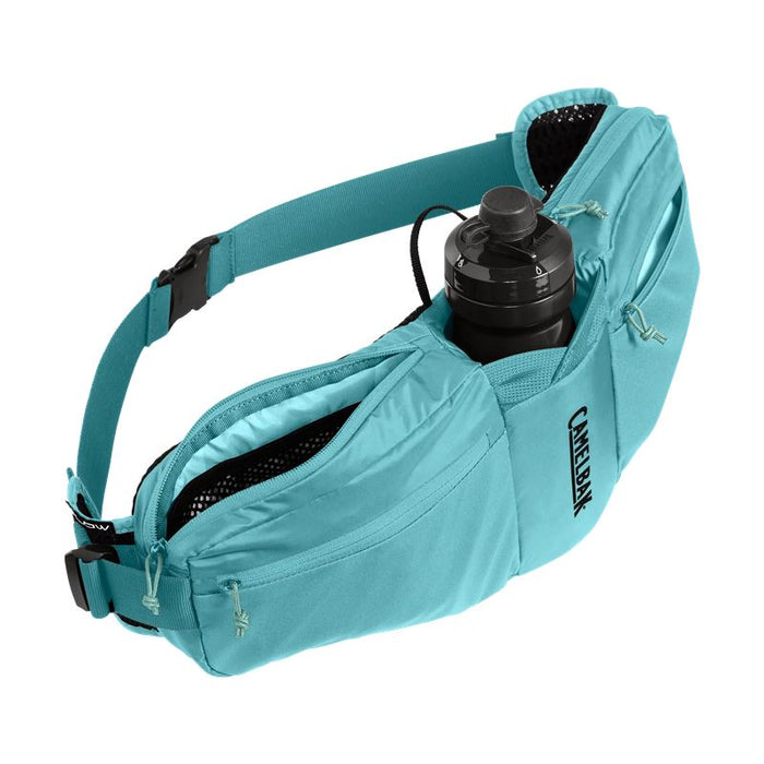 CamelBak Podium Flow 2 Waist Pack with 21oz Podium Dirt Bottle Lightweight Hydration Belt with Secure Storage