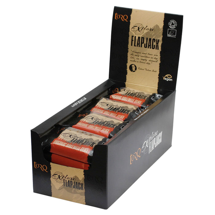 Torq Explore Flapjack Organic 65g Low Fat Natural Flavours Sports Boosters - 20 Units
