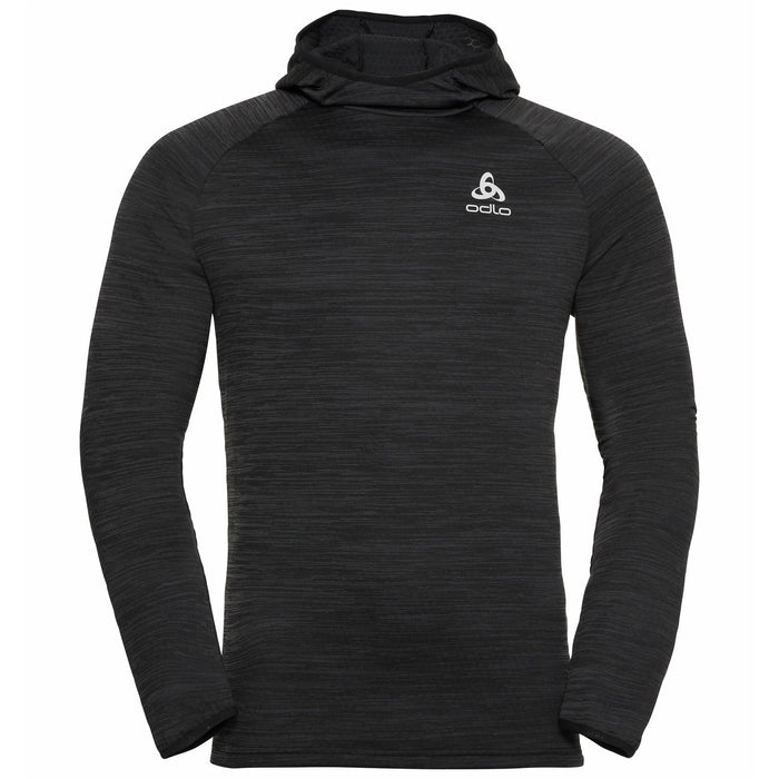 Odlo Millennium Element Men's Running Hoody in Black Melange Light