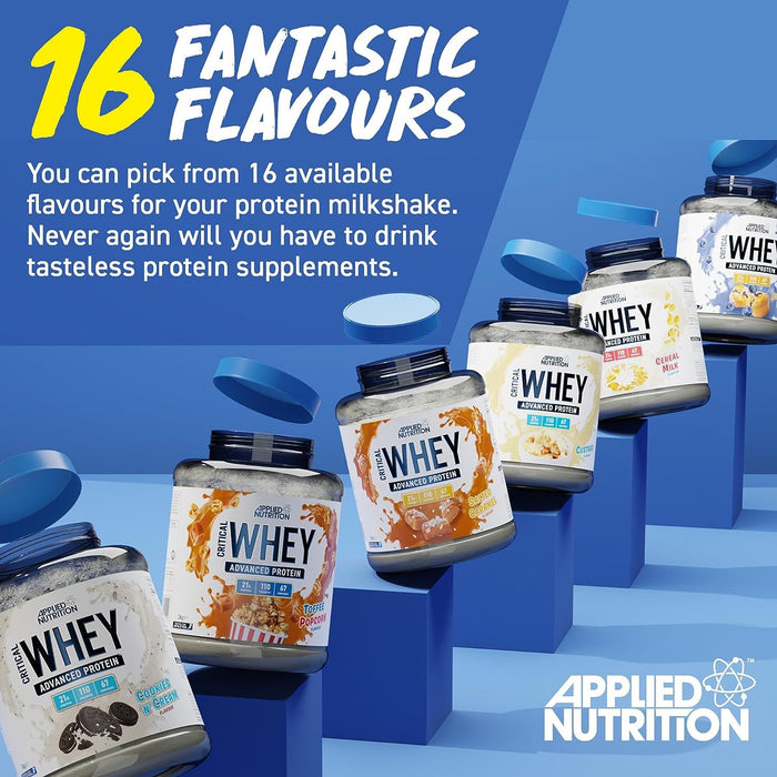 Applied Nutrition Critical Whey Muscle Protein Powder White Choc Bueno Shake 2Kg