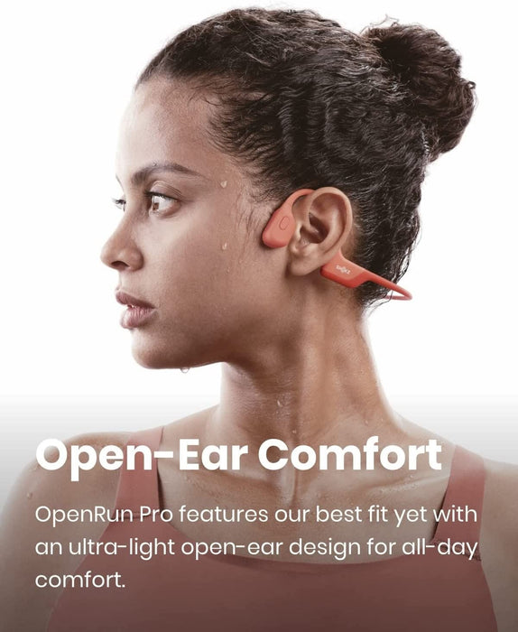 Shokz OpenRun Pro Headphones Open Ear Bone Conduction Wireless Headsets PinkAfterShokz