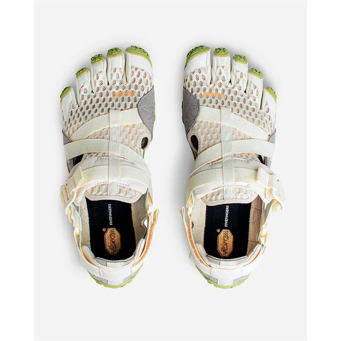 Vibram Breezandal Ladies Five Fingers Barefoot Shoes Trainers - Ivory/Green