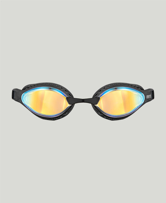 Arena Swimming Goggles Airspeed Mirror Wide Lenses - Yellow / Copper / Black