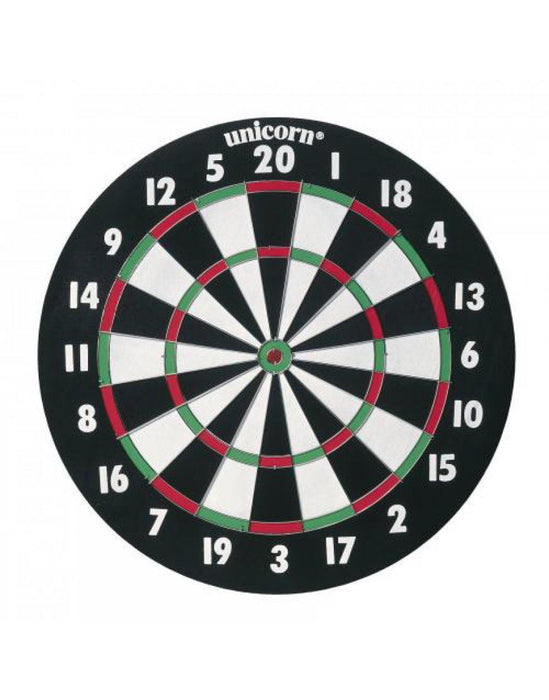 Unicorn Darts 17 Inch x3/4 Inch XL Paper Coiled Dartboard & 2 Sets of Darts