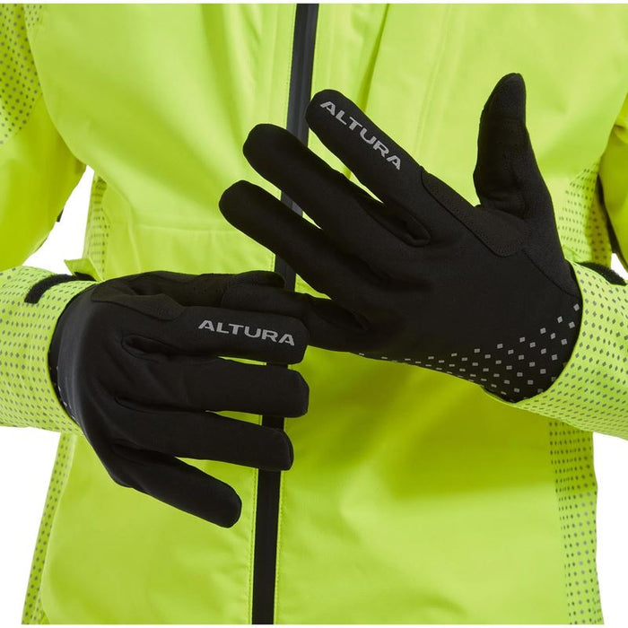 Altura Nightvision Unisex Waterproof Insulated Cycling Gloves Reflective - Black