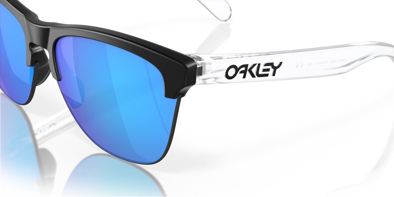 Oakley Frogskins Lite Sports Sunglasses Sapphire Lens Matte Black Frame GlassesOakley