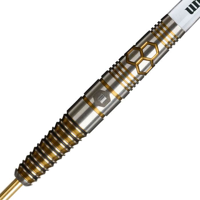 Unicorn Darts Hexium Gold & Black Style 3 Steel Tip 90% Tungsten Dart Set