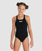 Arena Team Girls Swim Pro Solid 50+ UV Protection Sports Swimwear - BlackArena