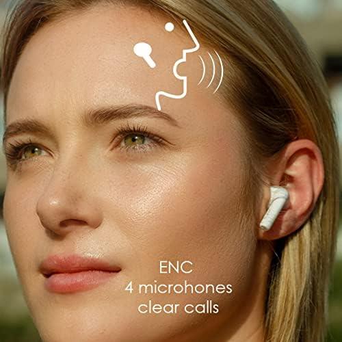 Bassline Compact True Wireless Ear Buds Sweat Proof 27 Hours Play Time White