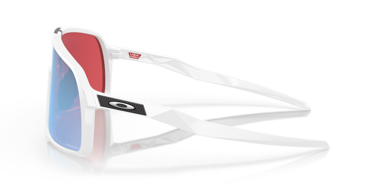 Oakley Sutro Sports Sunglasses Polished White Frame Prizm Snow Sapphire Lens