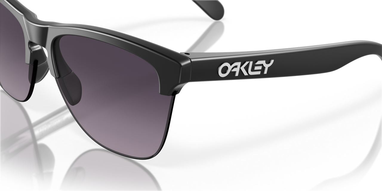 Oakley Frogskins Lite Sports Sunglasses Grey Gradient Lenses Matte Black Frame