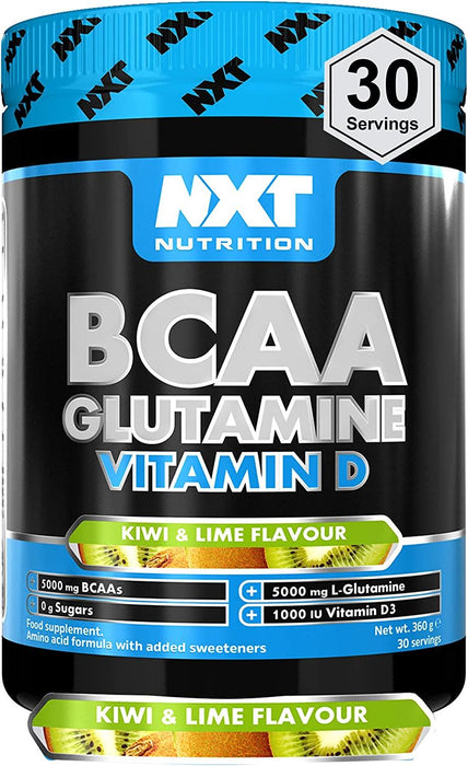 NXT Nutrition BCAA Glutamine Vit D Recovery Training Health Fitness Drink - 360g