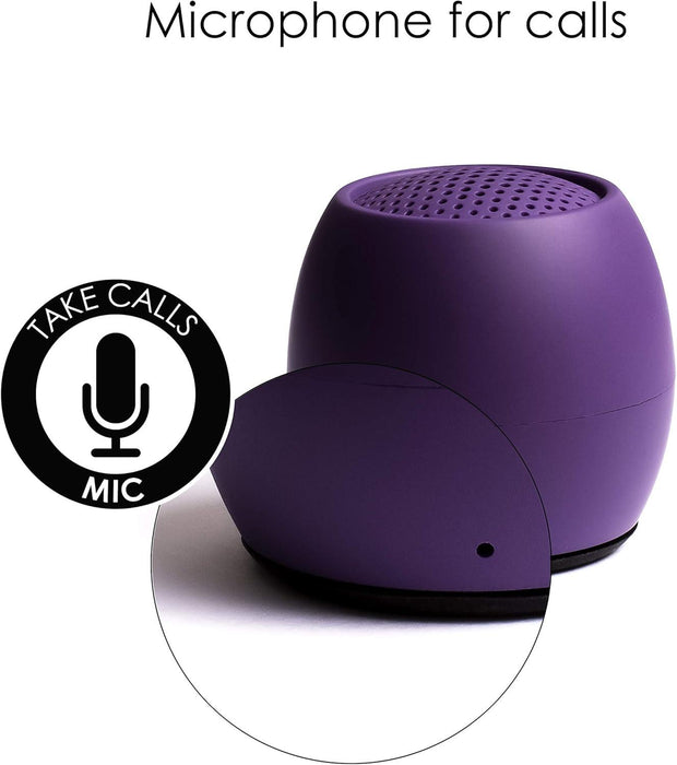 Boompods Zero Wireless Bluetooth Speaker IPX6 Waterproof 5 Hr Playtime Purple