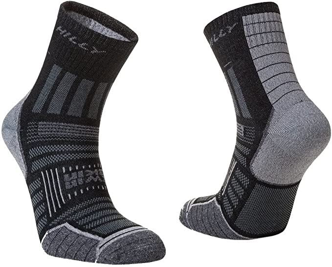 Hilly Twin Skin Anklet Socks For Sports & Running –Black/Grey -3 Pairs for 2