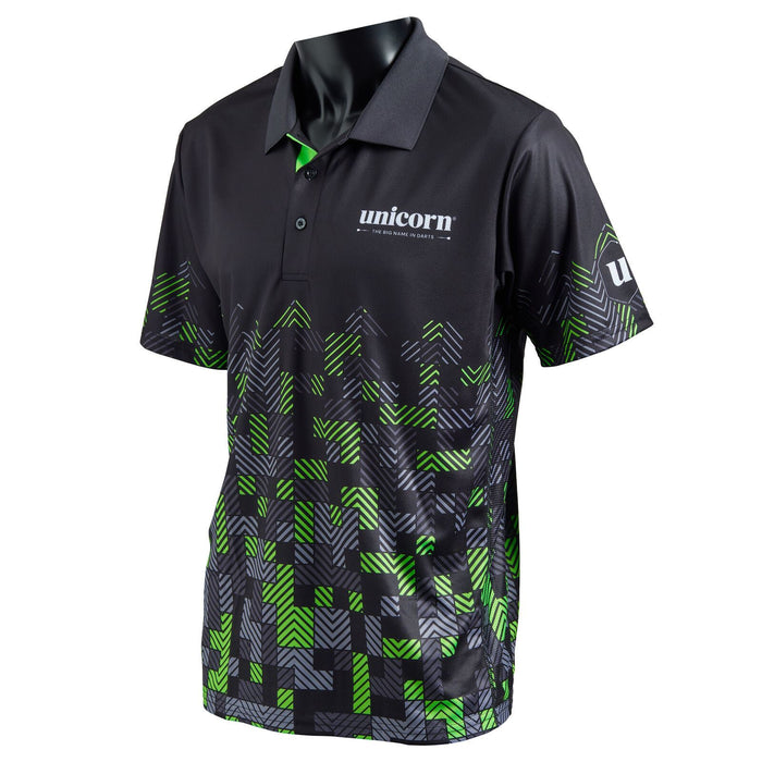 Unicorn Darts Pro‑Tech Digital Dart Shirt Performance Polo - Green