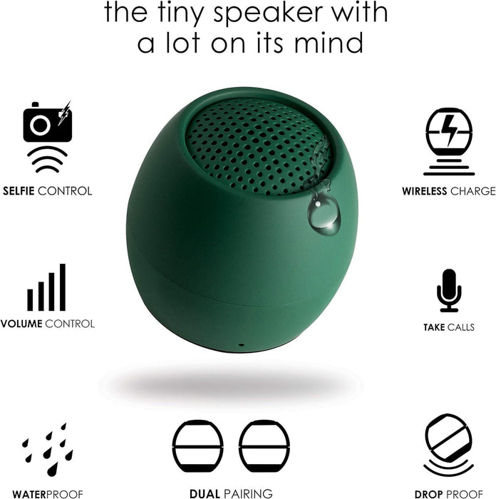 Boompods Zero Wireless Bluetooth Speaker IPX6 Waterproof 5 Hr Playtime Green