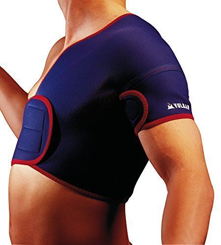 Vulkan Classic Half Shoulder Brace in Black Made of Neoprene - LeftFITNESS360