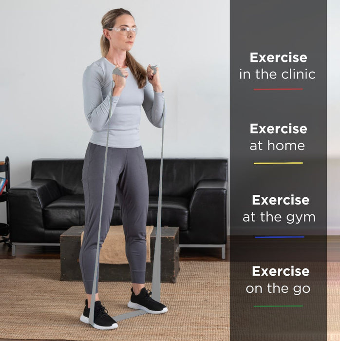 THERABAND Super Heavy 50 Yard Latex Resistance Bands ForPhysio, Rehab & Strength - Silver