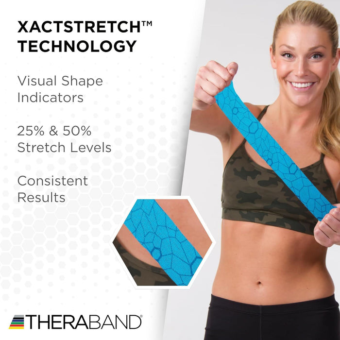 TheraBand Kinesiology Tape Support Muscles Joints & Improve Movement 5cm x 5M - Blue