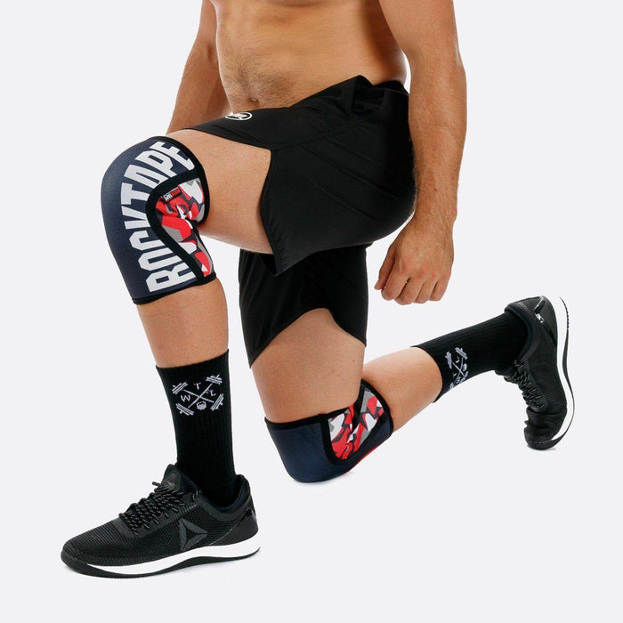 Rocktape Assassins Knee Sleeves 7mm Support Protection Extra Long Black