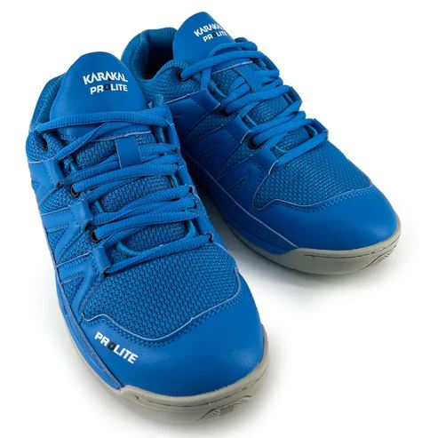 Karakal Pro Lite Indoor Squash Court Shoes Lightweight Non Slip Arch Support Blue TrainerKarakal