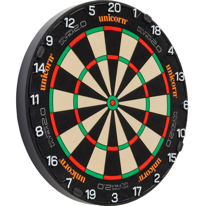 Unicorn Darts Eclipse Ultra 2.0 Bristle Dartboard With UniLock Wall Mount
