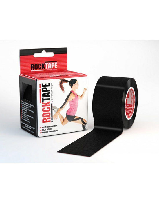 Rocktape Strong Adhesive Kinesiology Tape Standard Rolls x 3 - Black