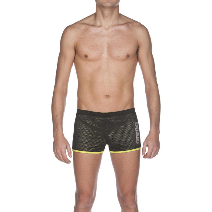 Arena Drag Swimming Shorts in Black Water Resistant with Square Cut