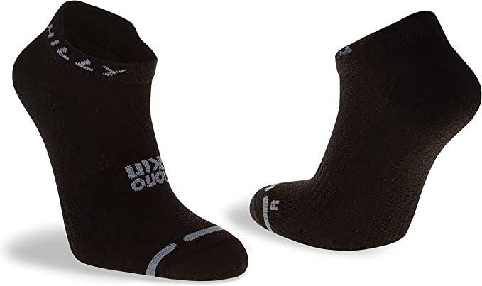 Hilly Active Socklet Socks Zero Cushion Running Sports Black/Grey - 3 Pairs for 2Hilly