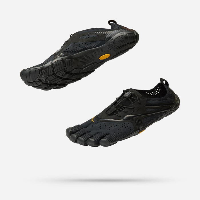 Vibram V-Run FiveFingers Mens Barefoot Running Shoes Trainers - Total Black