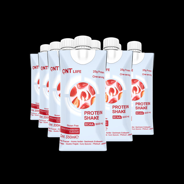 QNT Delicious Whey Shake 100% Pure Whey Protein (30g) (Strawberry) 12 X 330ml