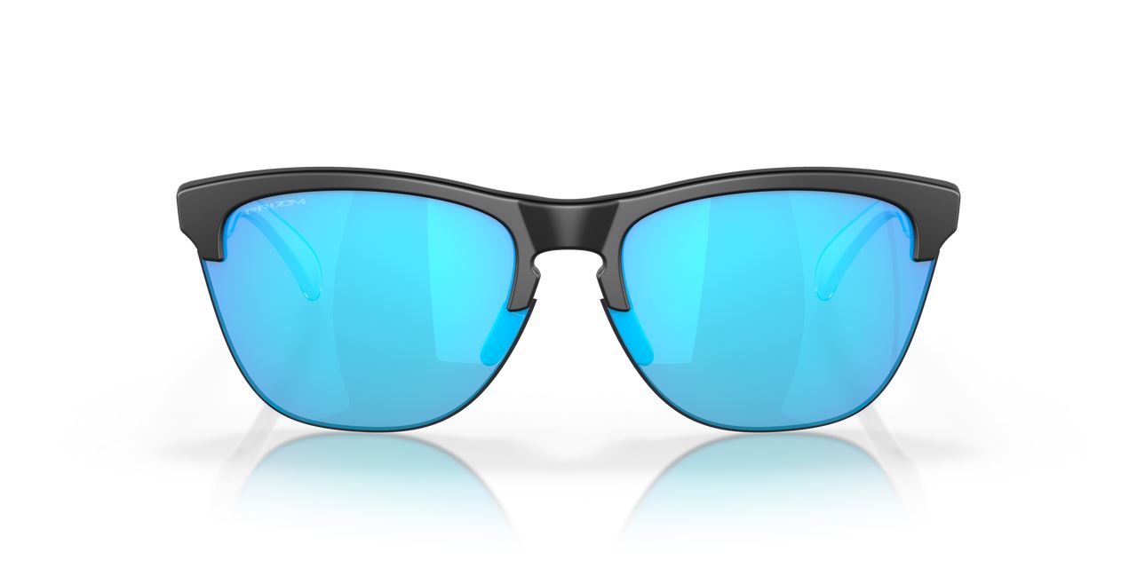 Oakley Frogskins Lite Sports Sunglasses Sapphire Lens Matte Black Frame Glasses