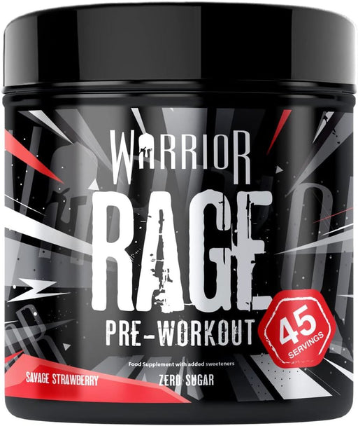 Warrior Rage Supplement Workout Muscle Mass Protein Shake Savage Strawberry 392gWarrior