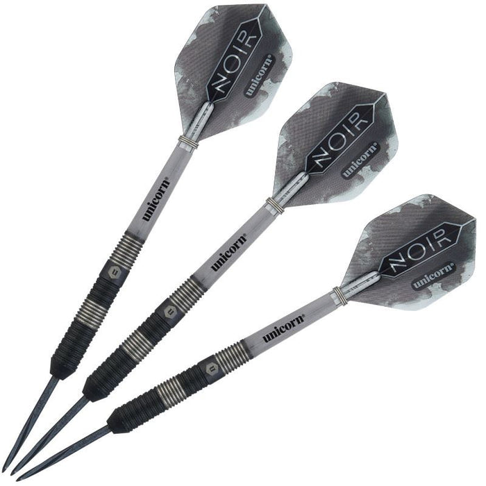 Unicorn Noir Style 2 Steel Tip Dart Set – 90% Tungsten Darts for Professionals
